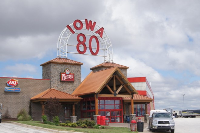 There's a food court and souvenirs inside.