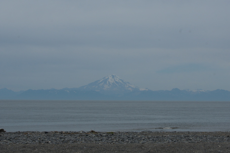 View of Mount Redoubt from our campsite