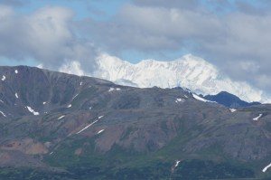Our first view of Mt. McKinley from a Parks Highway overlook