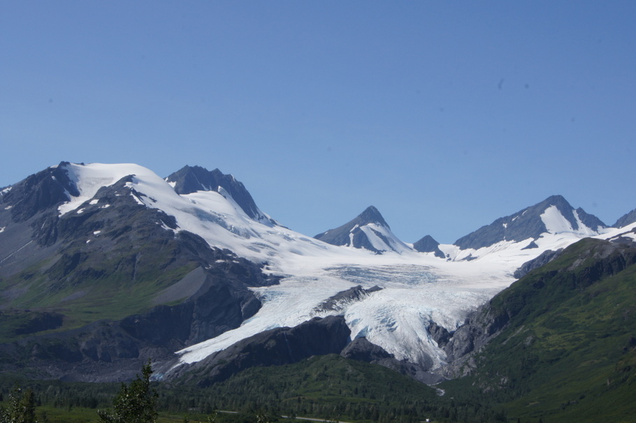 We could see Worthington Glacier from the highway about 30 miles from Valdez