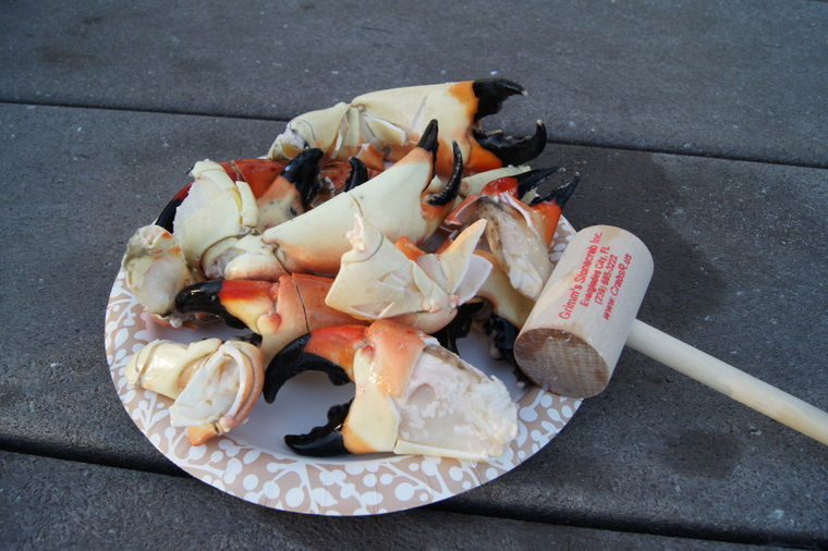 Delicious Stone Crab Claws in Everglades City, Florida