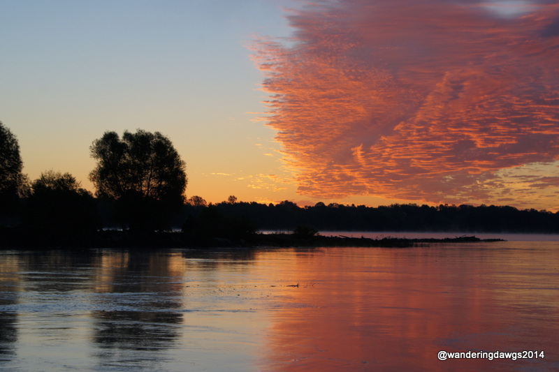 Sunrise over the Mississippi River