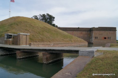 Drawbridge over a moat