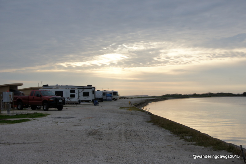 Morning sky from our site at Goose Island State Park