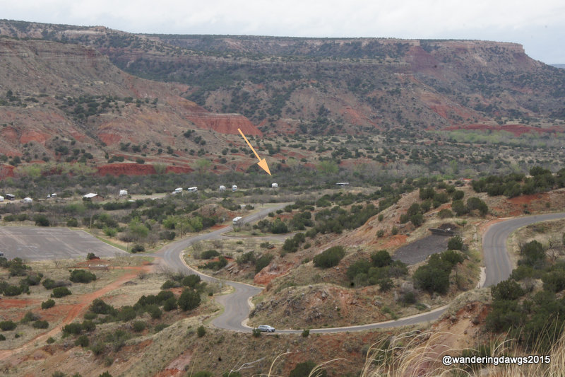 Our campsite in Palo Duro Canyon