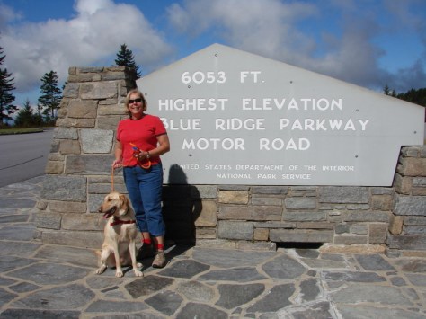 Highest point on the Blue Ridge Parkway