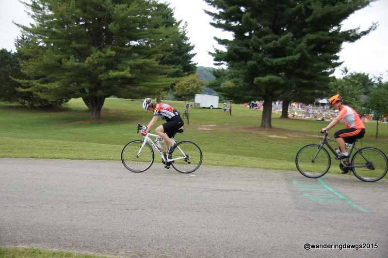 Starting the bike ride