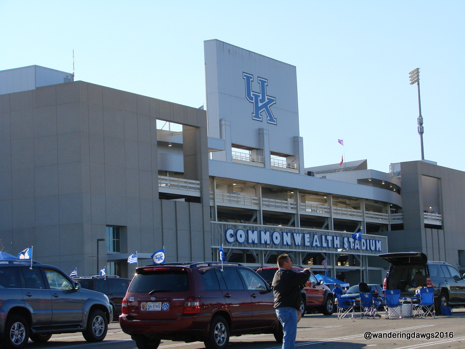 University of Kentucky UK logo at Commonwealth Stadium