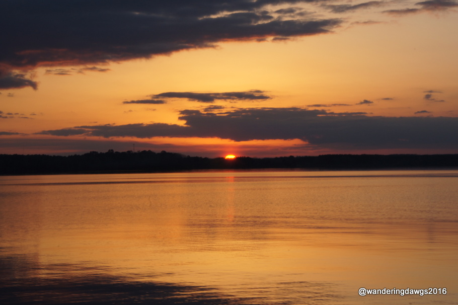Sunset over Lake Seminole at Eastbank Campground