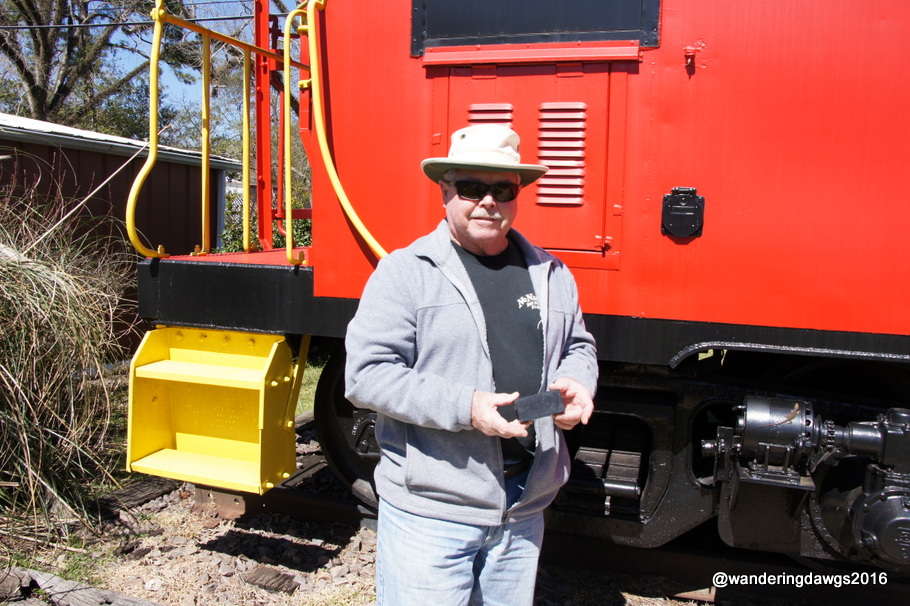 Henry with his first geocache find