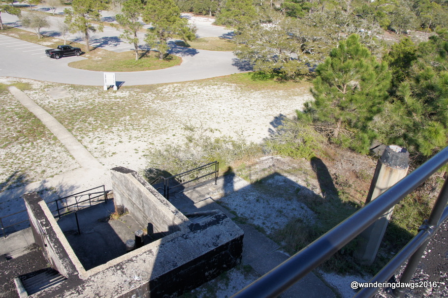 Looking down from Battery Worth