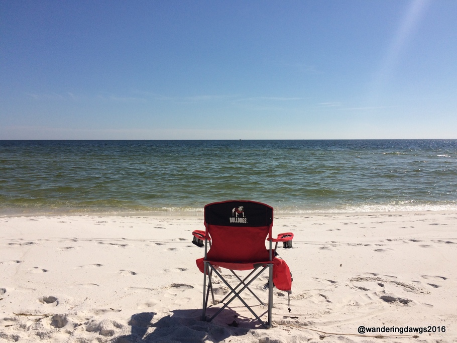 Ready for Beach Chair Sitting on the Gulf of Mexico