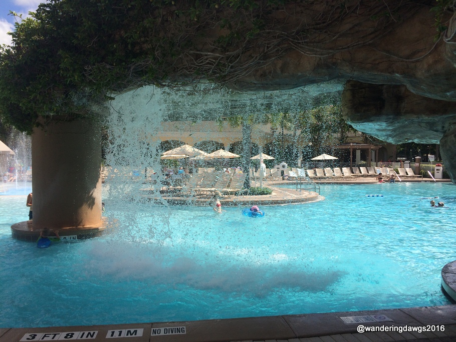 Spent a lot of time chilling by the cascades at the pool