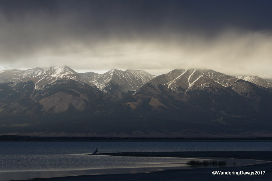 Views of the Sangre de Cristo mountains from our camp site at San Luis Lakes State Park were amazing.