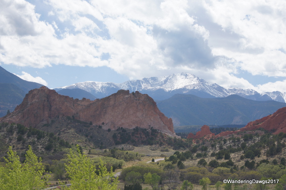 Garden of the Gods with Pikes Peak in the background
