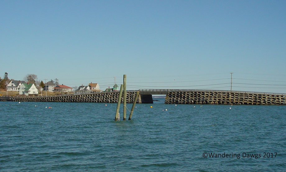 Cribstone Bridge connecting Bailey's Island and Orr's Island